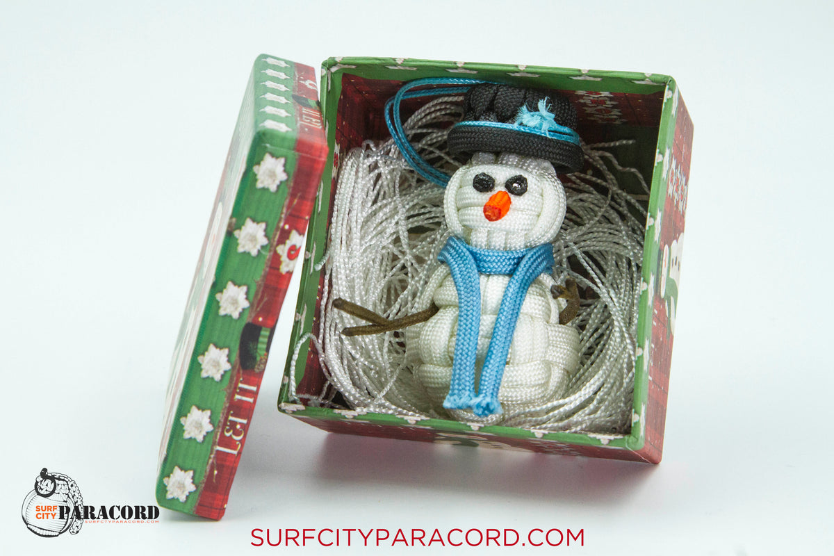 Handmade Paracord Snowman Christmas Ornament (Poppins) – Surf City