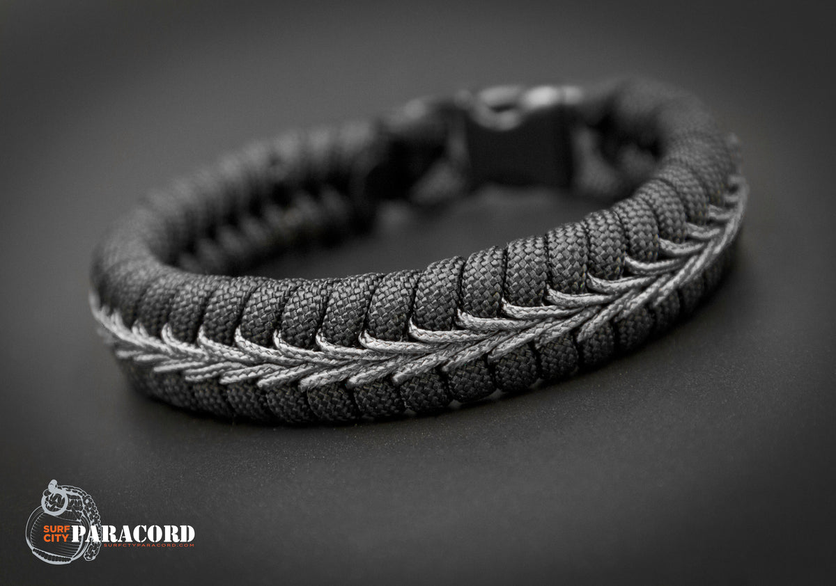 Thin Grey Line (Correctional Officer) Stitched Fishtail Paracord Brace –  Surf City Paracord, Inc.