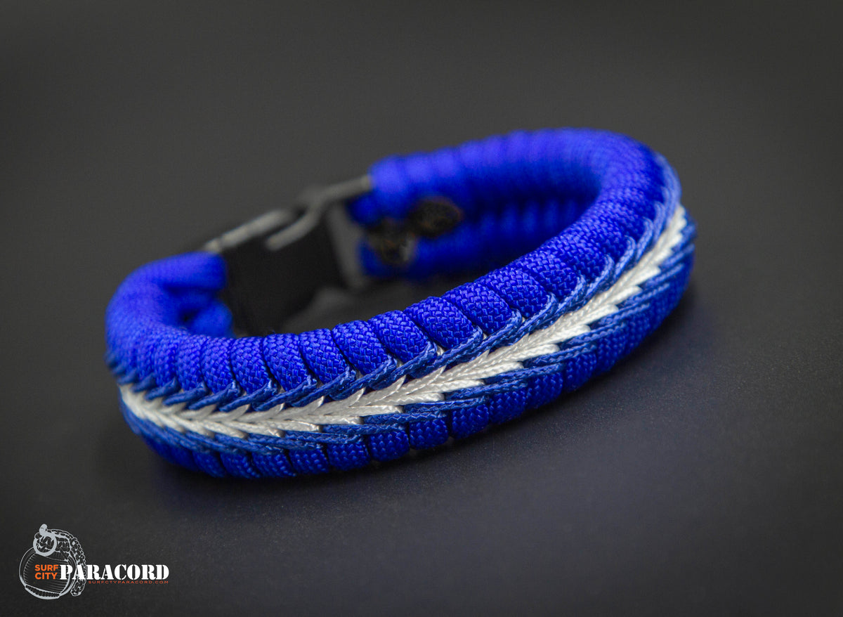 Wide Thin Line Stitched Fishtail Paracord Bracelet (EMT/EMS)