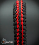 Wide Stitched Fishtail Paracord Bracelet (Blackbird)