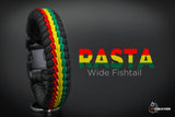 Wide Stitched Fishtail Paracord Bracelet (Rasta)