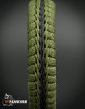 Wide Stitched Fishtail Paracord Bracelet (SWAT Olive Drab and Black)