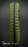 Wide Stitched Fishtail Paracord Bracelet (SWAT Olive Drab and Black)