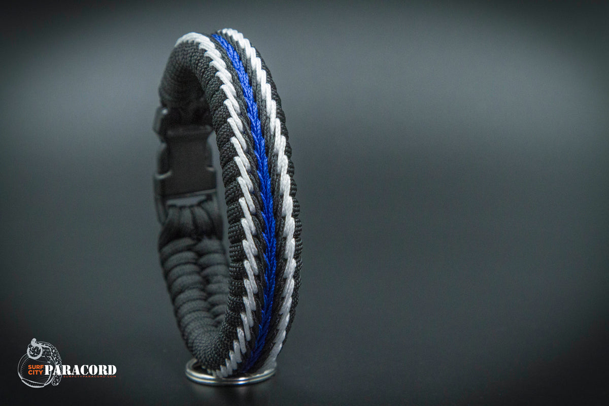 Thin blue line flag bracelet clearance