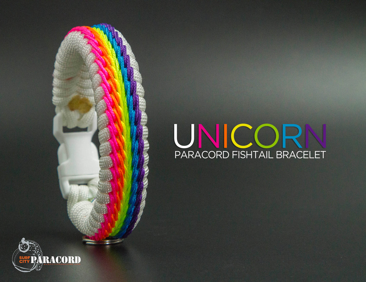 Unicorn Stitched Fishtail Paracord Bracelet – Surf City Paracord, Inc.