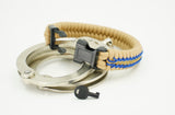Deluxe CHP Paracord Fishtail Bracelet with Back Up Handcuff Key