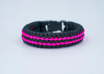 Wide Paracord Fishtail Bracelet - Pink v2