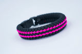 Wide Paracord Fishtail Bracelet - Pink v2