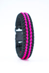 Wide Paracord Fishtail Bracelet - Pink v2