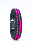 Wide Paracord Fishtail Bracelet - Pink v2