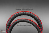 Thin Red Line Stitched Fishtail bracelet size comparison