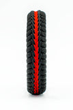 Wide Stitched Fishtail Paracord Bracelet (Thin Red Line v2)