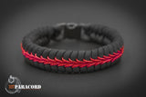 Thin Red Line firefighter paracord bracelet front view