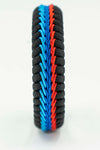 Wide Stitched Fishtail Paracord Bracelet (M-Stripe)