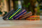 Limited edition Halloween and fall Wide Fishtail paracord bracelets in five seasonal colorways
