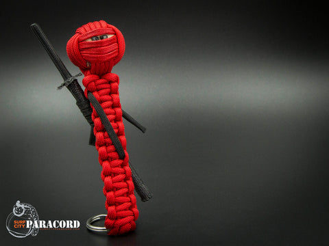 Deluxe Paracord Ninja Keyfob (Red)