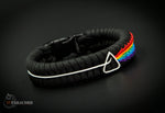 Dark Side of the Moon Wide Stitched Fishtail Paracord Bracelet (Limited Edition)
