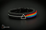 Dark Side of the Moon Wide Stitched Fishtail Paracord Bracelet (Limited Edition)