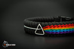 Dark Side of the Moon Wide Stitched Fishtail Paracord Bracelet (Limited Edition)