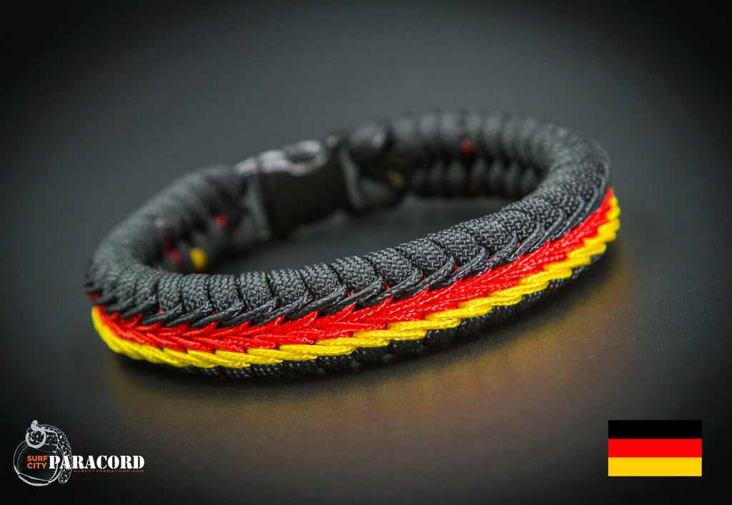 World Flag Paracord Double Stitched Fishtail (Germany / Deutschland) 7