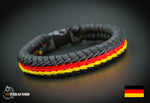 World Flag Paracord Double Stitched Fishtail (Germany / Deutschland)