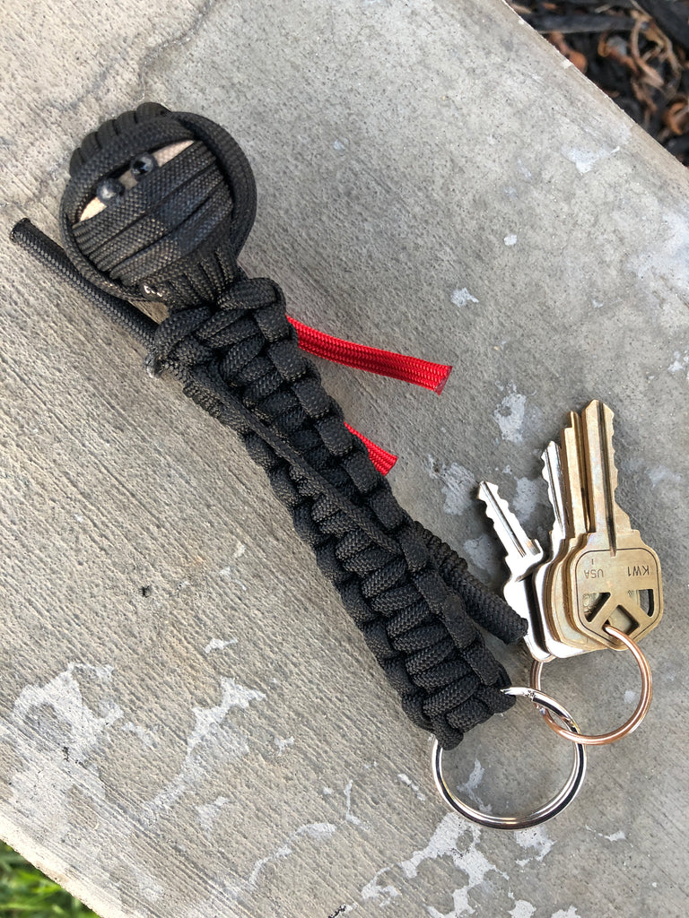 Deluxe Paracord Shinobi Keyfob Black Surf City Paracord Inc