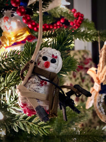 Handmade Paracord Snowman Christmas Ornament (Snow McClane)