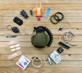 Bug Out Frag Pro Paracord Survival Kit (Olive Drab and Red)