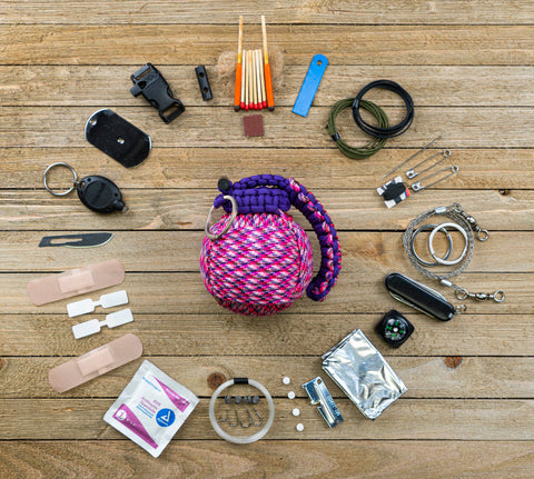 paracord survival gear Bug Out Frag Pro Paracord Survival Kit (Country Girl) – Surf City Paracord, Inc