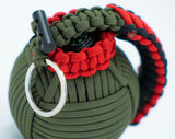 Bug Out Frag Pro Paracord Survival Kit (Olive Drab and Red)