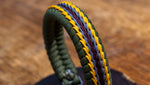 Wide Stitched Fishtail Paracord Bracelet (Daimyo)