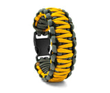 King Cobra Paracord Survival Bracelet (Goldenrod / Gray / Black)
