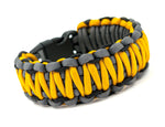 King Cobra Paracord Survival Bracelet (Goldenrod / Gray / Black)