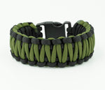King Cobra Paracord Survival Bracelet (Olive Drab / Black)