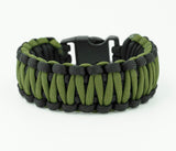 King Cobra Paracord Survival Bracelet (Olive Drab / Black)
