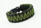 King Cobra Paracord Survival Bracelet (Olive Drab / Black)