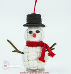 Handmade Paracord Snowman Christmas Ornament (Frosty)