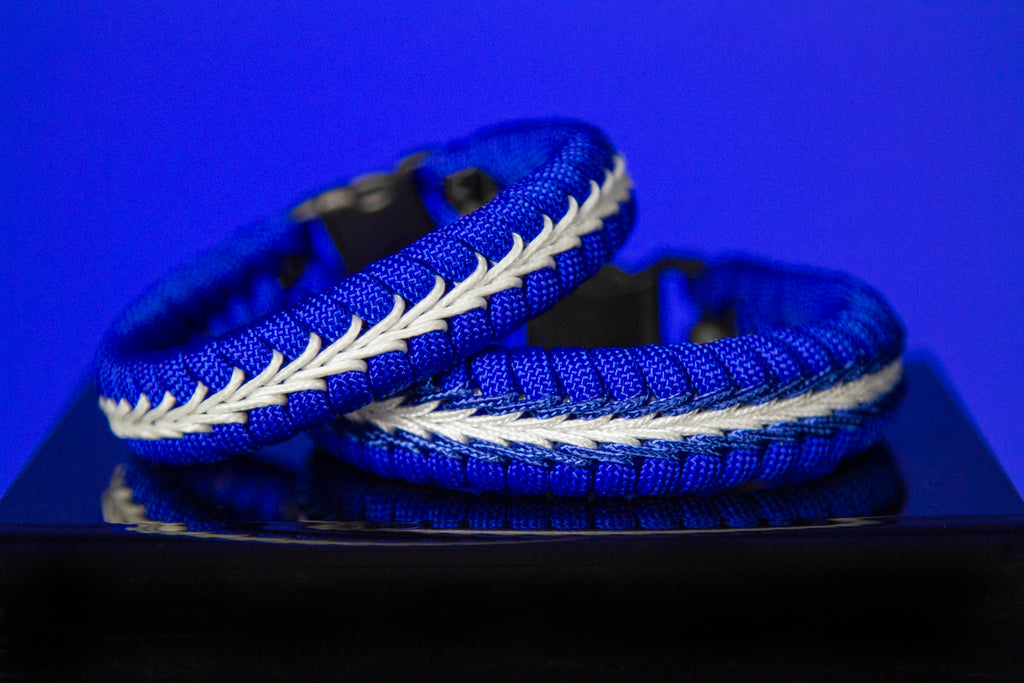Thin Line Series Stitched Fishtail Paracord Bracelet (EMT/EMS) – Surf City  Paracord, Inc.
