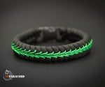 Thin Line Series Stitched Fishtail Paracord Bracelet (Federal Officer / Park Ranger)