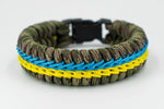 Wide Stitched Fishtail Paracord Bracelet (Ukraine Camo)