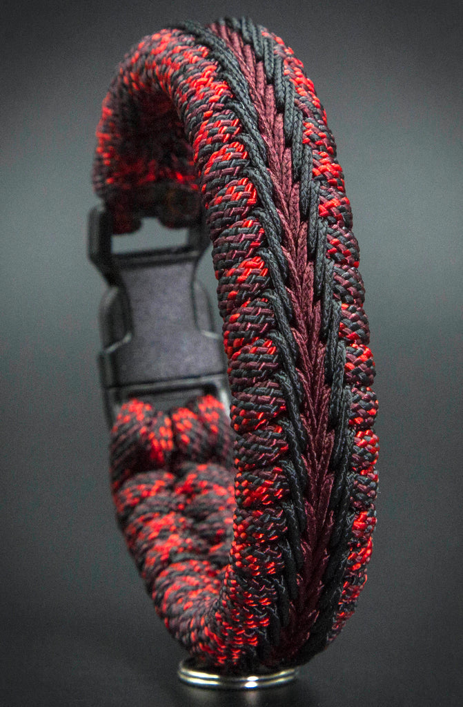 Red and deals black paracord bracelet