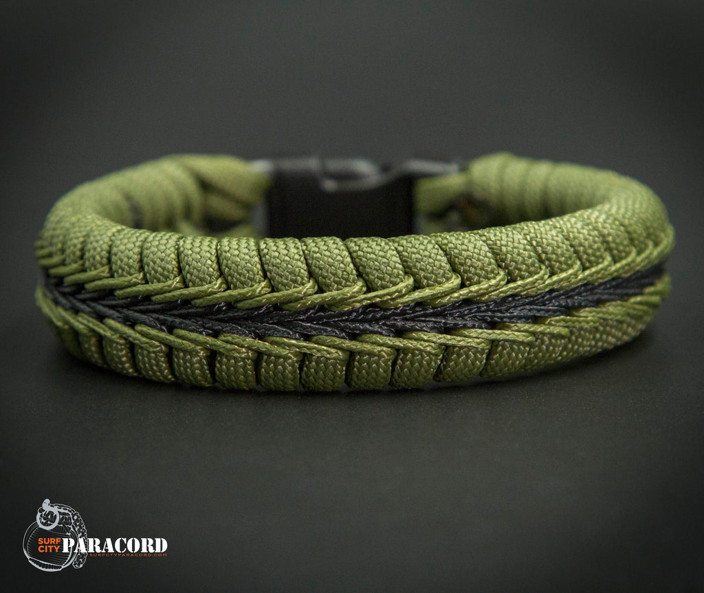 BRA328 - Bracelet en corde de survie «fishtail