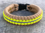 Wide Stitched Fishtail Paracord Bracelet (Turnout Gear)